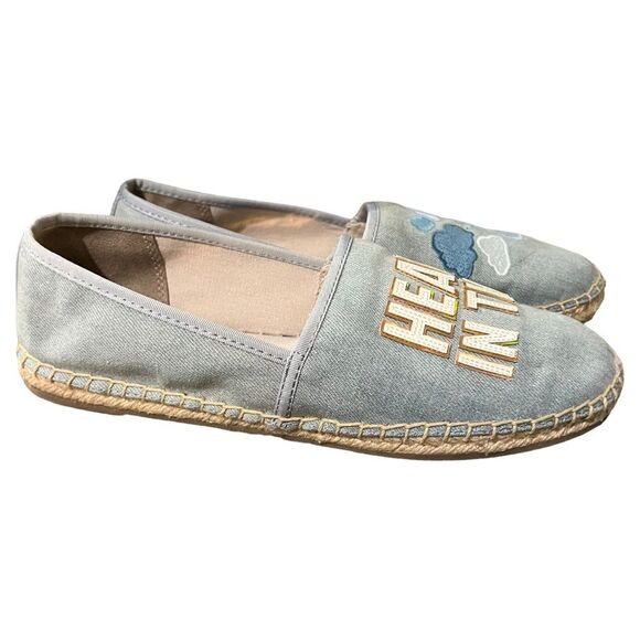 SAM EDELMAN CIRCUS Head In The Clouds Espadrille Sz 8.5 light denim - Picture 2 of 12